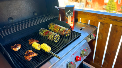 Atlas Grilling - Rolling Grill Basket